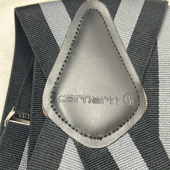 NWT CARHARTT black and gray striped flex adjustable suspenders. Size 52. - Picture 4 of 10